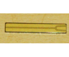 Tile 1 x 6 with Gold Panel Forked Line Pattern (Sticker) - Set 8007
