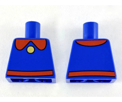 Torso Red Collar and Belt with Gold Button Pattern