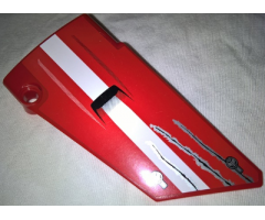 Technic, Panel Fairing #18 Large Smooth, Side B with White Stripe, Black Air Intake and Scratches Pattern (Sticker) - Set 42029