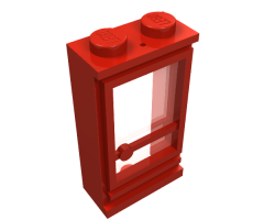 Door 1 x 2 x 3 Hinge on Right with Solid Studs and Fixed Glass