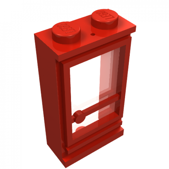 Door 1 x 2 x 3 Hinge on Right with Solid Studs and Fixed Glass