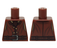 Torso LotR Vest with 2 Toggle Buttons, Ascot and Belt with Buckle Pattern