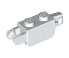 Hinge Brick 1 x 2 Locking with 1 Finger Vertical End and 2 Fingers Vertical End, 9 Teeth
