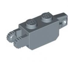 Hinge Brick 1 x 2 Locking with 1 Finger Vertical End and 2 Fingers Vertical End, 9 Teeth