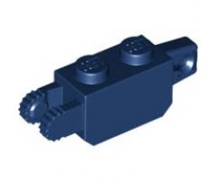 Hinge Brick 1 x 2 Locking with 1 Finger Vertical End and 2 Fingers Vertical End, 9 Teeth
