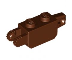 Hinge Brick 1 x 2 Locking with 1 Finger Vertical End and 2 Fingers Vertical End, 9 Teeth