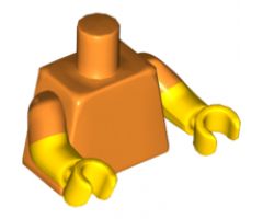 Torso Plain / Yellow Arms with Orange Short Sleeves Pattern / Yellow Hands