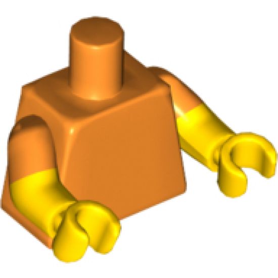 Torso Plain / Yellow Arms with Orange Short Sleeves Pattern / Yellow Hands