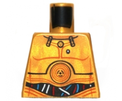 Torso SW C-3PO with Blue, Red and White Wires Pattern