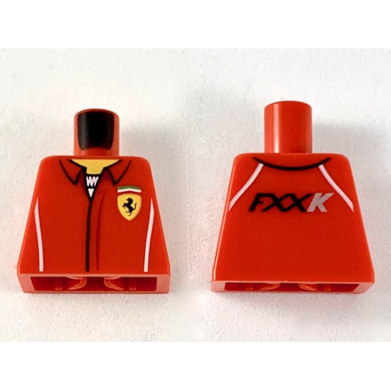 Torso Speed Champions with Ferrari Logo over White Shirt Pattern