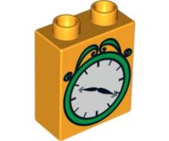 Duplo, Brick 1 x 2 x 2 with Clock Pattern