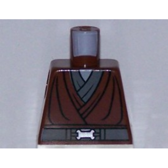 Torso SW Jedi Robe, Silver Snaffle Bit Buckle Pattern (Kit Fisto)