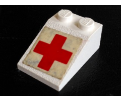 Slope 33 3 x 2 with Red Cross Pattern (Sticker) - Set 386/770