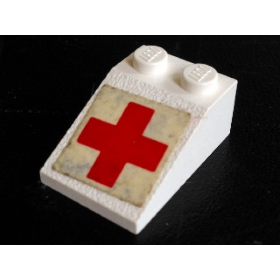 Slope 33 3 x 2 with Red Cross Pattern (Sticker) - Set 386/770