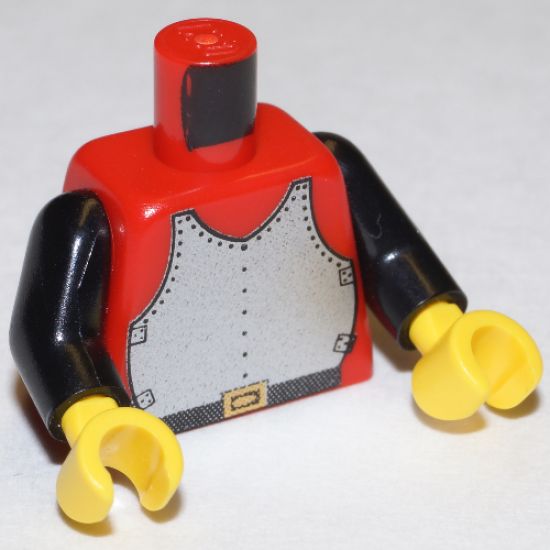 Torso Castle Breastplate Pattern / Black Arms / Yellow Hands