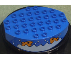 Duplo Base 8 x 6 with Round Bottom and Fish Pattern