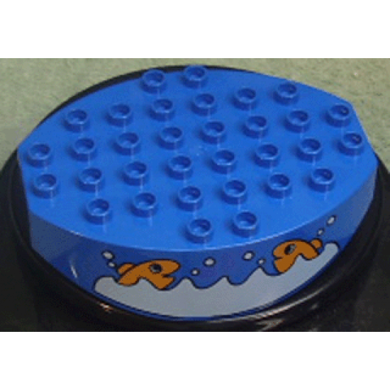 Duplo Base 8 x 6 with Round Bottom and Fish Pattern