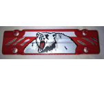 Technic, Panel Plate 3 x 11 x 1 with White Stripe, Roaring Bear and Scratches Pattern (Sticker) - Set 42029