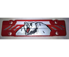 Technic, Panel Plate 3 x 11 x 1 with White Stripe, Roaring Bear and Scratches Pattern (Sticker) - Set 42029