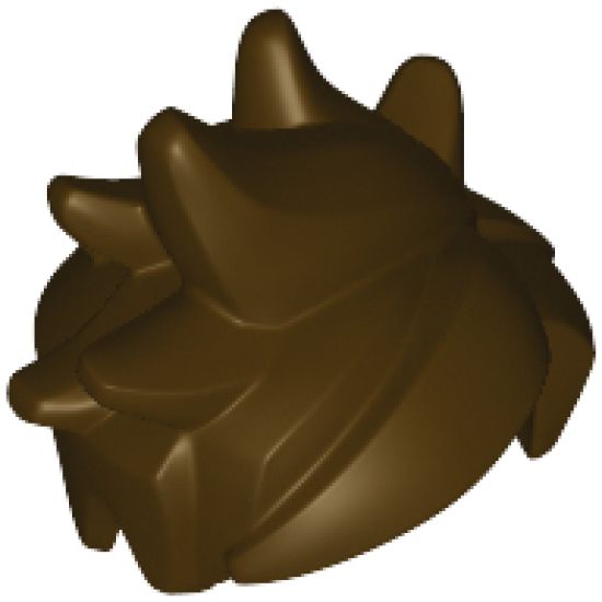 Minifigure, Hair Angular and Spiky with Parted Bangs