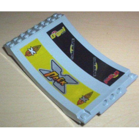 Sports Arena Section / Skateboard Ramp with X-Park, Island Xtreme Stunts Logo, and Ogel Skate Pattern (Stickers) - Set 6738