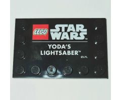 Tile, Modified 4 x 6 with Studs on Edges with Star Wars Logo and 'YODA'S LIGHTSABER' Pattern