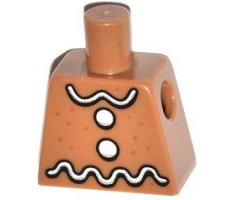 Torso White Icing and Buttons Pattern (Gingerbread Man)