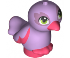 Animal, Air Bird Friends / Elves, Feet Joined with Lavender Body and Lime Green Eyes Pattern