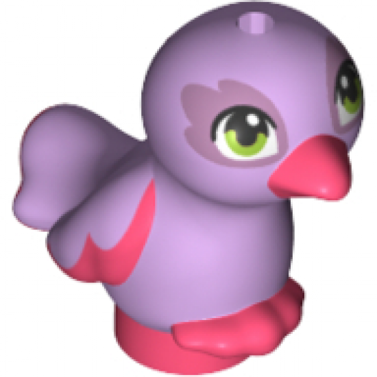 Animal, Air Bird Friends / Elves, Feet Joined with Lavender Body and Lime Green Eyes Pattern