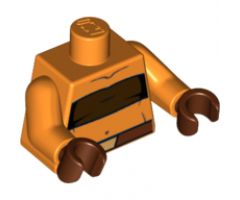Torso SW Ahsoka Pattern / Orange Arms / Reddish Brown Hands