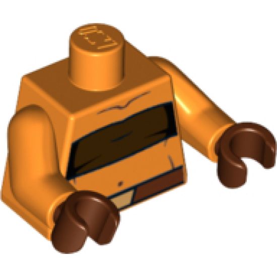Torso SW Ahsoka Pattern / Orange Arms / Reddish Brown Hands