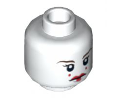 Minifigure, Head Female with Red Lips, Eyelashes, 2 Red Dots on Cheeks Pattern (SW Queen Amidala) - Hollow Stud