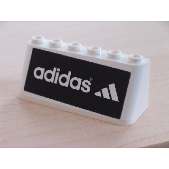 Windscreen 2 x 6 x 2 with 'adidas' Text & Logo on Black Background Pattern (Sticker)