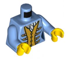 Torso Pirate Governor's Daughter Pattern / Medium Blue Arms / Yellow Hands