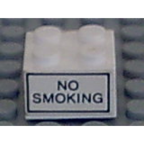 Brick 2 x 2 with 'NO SMOKING' Pattern on Both Sides (Stickers) - Set 6375-2
