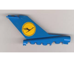 Tail Vintage with Lufthansa Pattern on Both Sides and Black Dot on Rear (Stickers) - Set 1560-2
