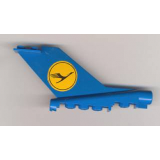 Tail Vintage with Lufthansa Pattern on Both Sides and Black Dot on Rear (Stickers) - Set 1560-2