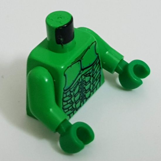 Torso Spider-Man Green Goblin Pattern / Bright Green Arms / Green Hands