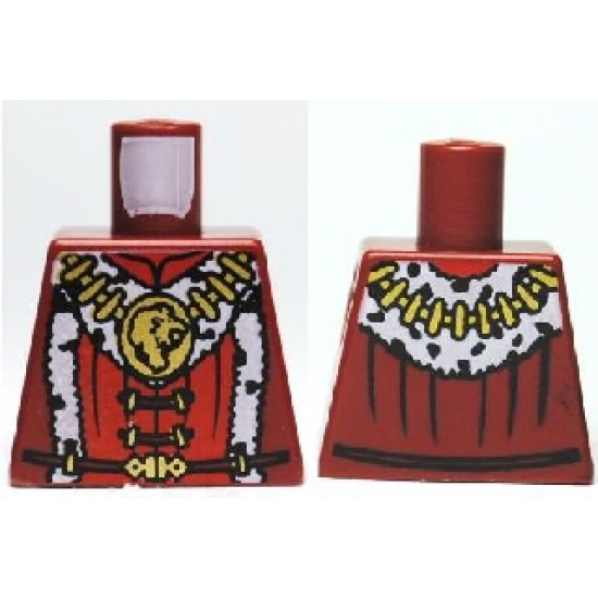 Torso Castle Kingdoms Lion Head Medallion and Fur Trim Pattern