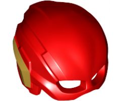 Minifigure, Headgear Helmet with Eye Holes and Gold Wings Pattern