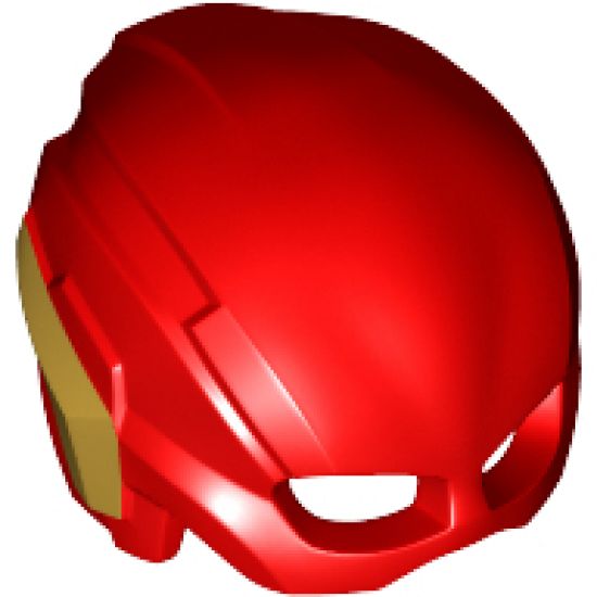 Minifigure, Headgear Helmet with Eye Holes and Gold Wings Pattern