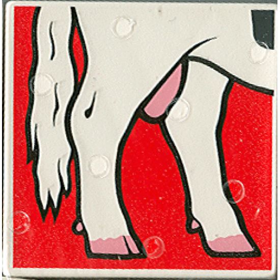 Duplo, Tile 2 x 2 x 1 with Cow Mosaic Picture 04 Pattern (Set 1078)