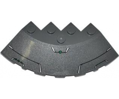 Brick, Round Corner 6 x 6 with Slope 33 Edge, Facet Cutout with Green Dots and Black and Silver Lines Pattern (Sticker) - Set 76003