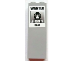 Brick 1 x 2 x 5 with 'WANTED BANE' Pattern (Sticker) - Set 7787
