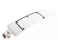 Technic, Panel Curved 3 x 13 with 5 Black Dots and Access Hatch Line on White Background Pattern (Sticker) - Set 42096