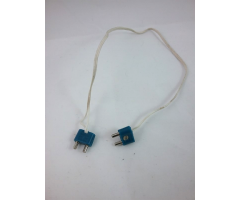 Electric, Wire 12V / 4.5V with 2 Leads, 41 Studs Long with 2 Blue Electric, Connector, 2-Way Male Rounded Narrow Type 1 with Cross-Cut Pins