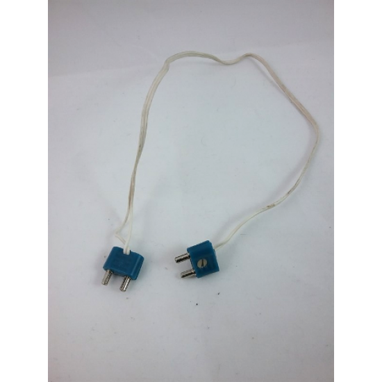 Electric, Wire 12V / 4.5V with 2 Leads, 41 Studs Long with 2 Blue Electric, Connector, 2-Way Male Rounded Narrow Type 1 with Cross-Cut Pins