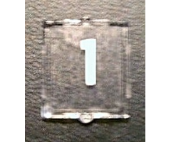 Glass for Window 1 x 2 x 2 with White Number 1 Pattern (Sticker) - Set 10233