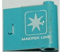 Door 1 x 3 x 2 Right with White 'MAERSK LINE' and Maersk Logo Pattern (Sticker) - Set 1552-1