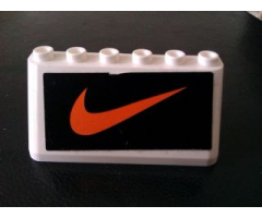 Windscreen 2 x 6 x 2 with Nike Logo on Black Background Pattern (Sticker) - Set 880002-2 (in Combination with Sets 3308 / 3309)